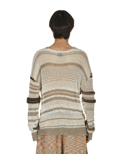 Vitelli Chaga Reverse Logo Stitch Sweater Grey/White Knitwears Sweaters SS22OKT010 008