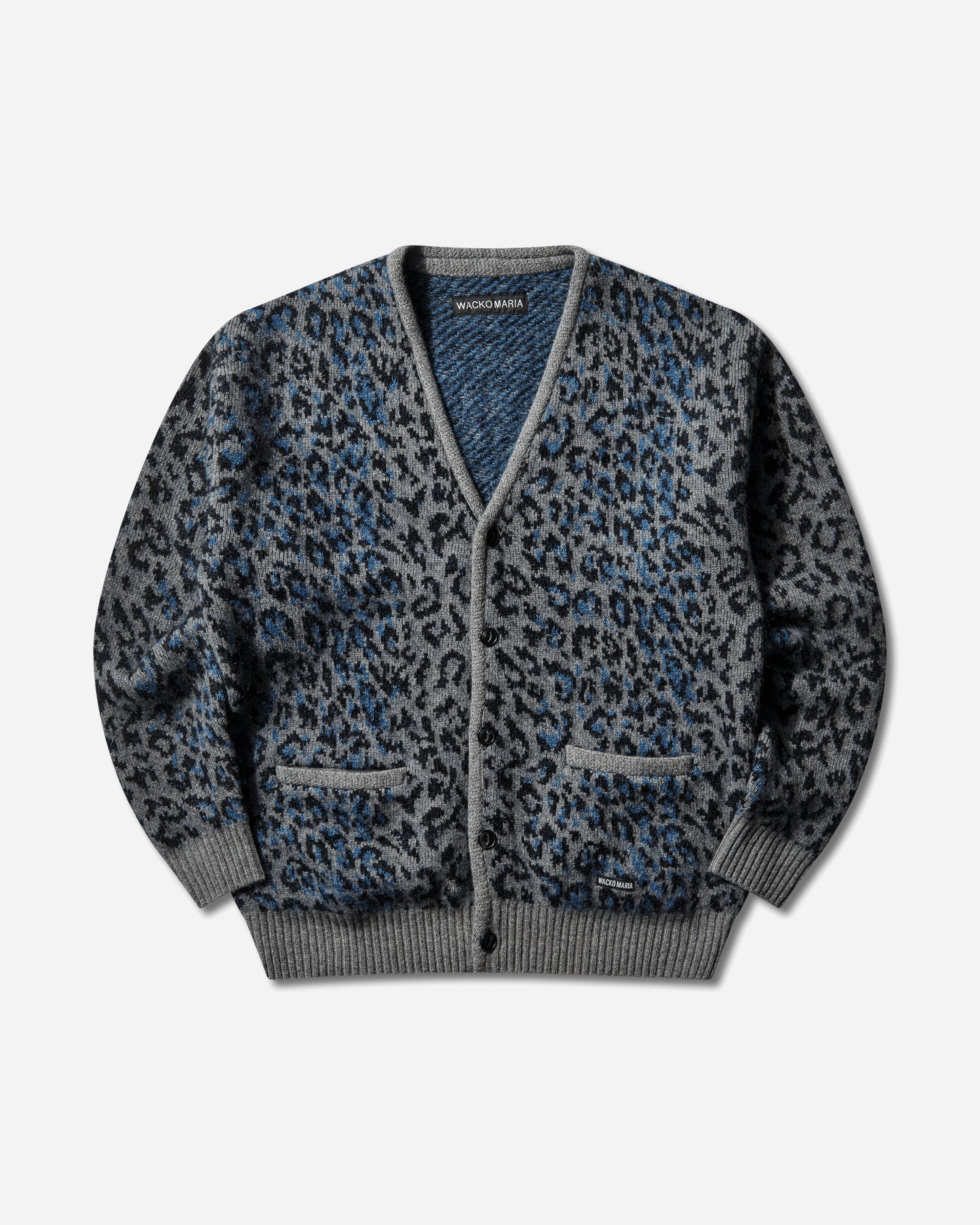 WACKO MARIA Leopard Mohair Cardigan Gray Knitwears Cardigans 25FW-WMK-KN08 GRAY