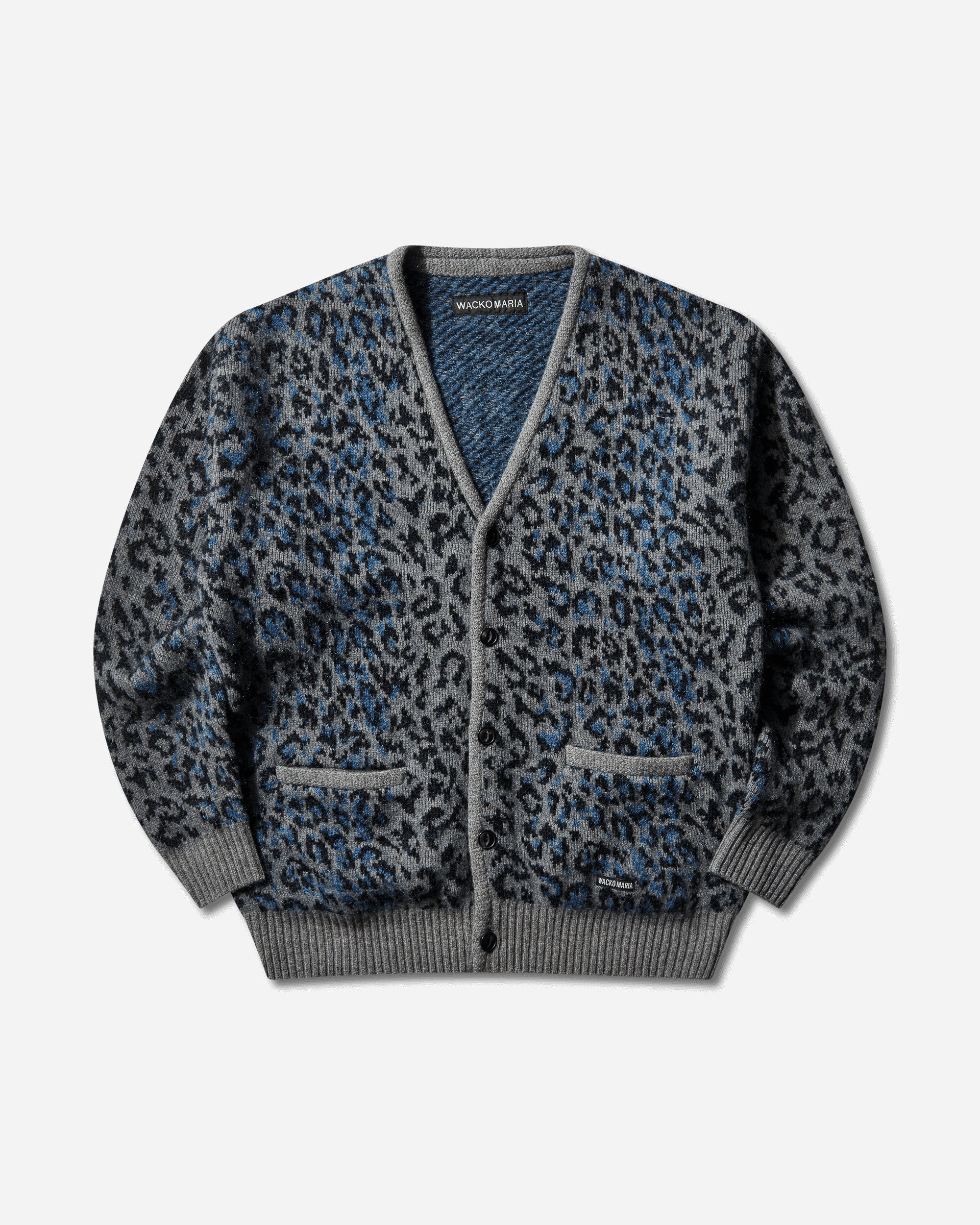 WACKO MARIA Leopard Mohair Cardigan Gray Knitwears Cardigans 25FW-WMK-KN08 GRAY