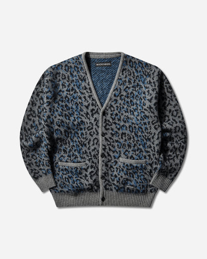 WACKO MARIA Leopard Mohair Cardigan Gray Knitwears Cardigans 25FW-WMK-KN08 GRAY
