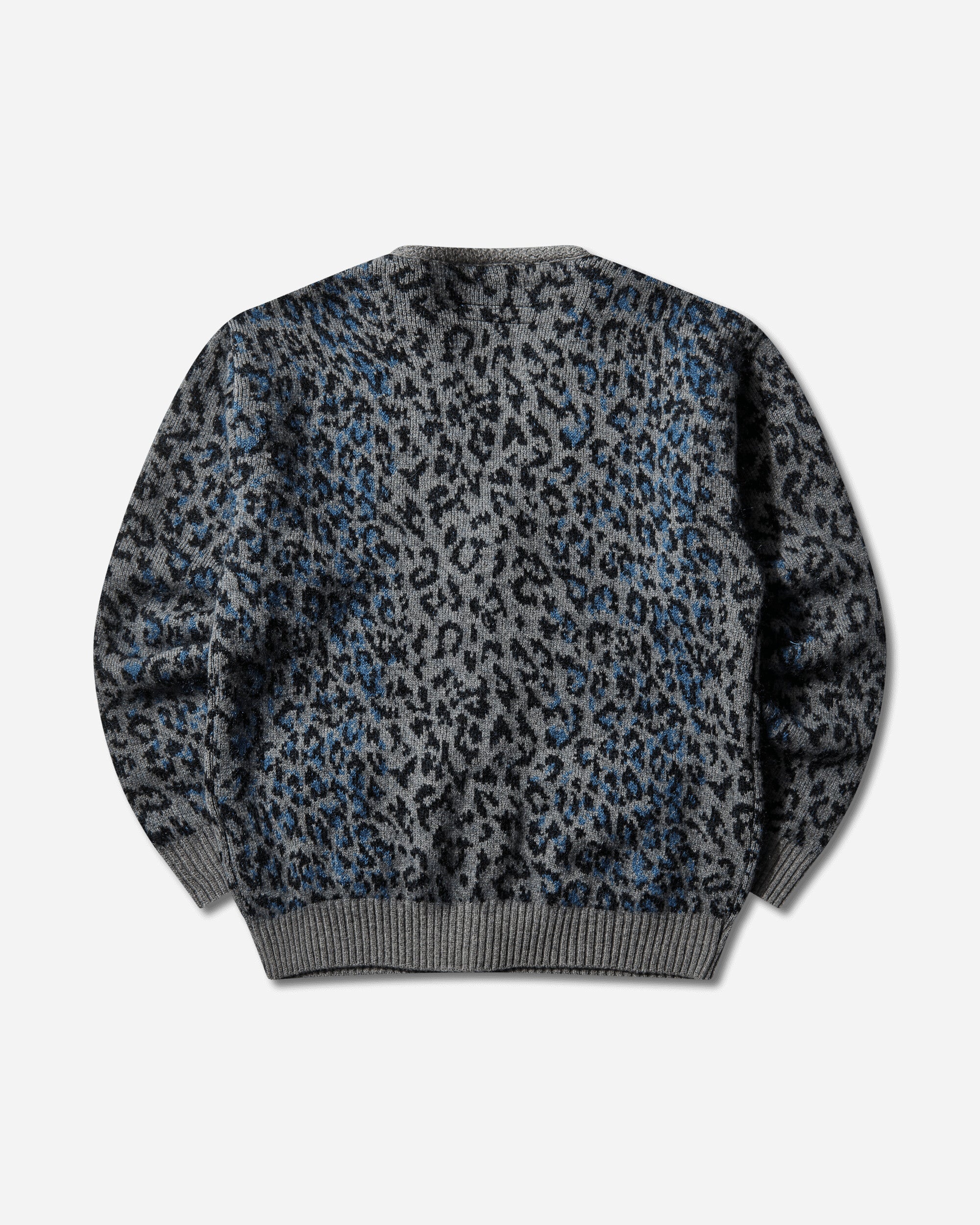 WACKO MARIA Leopard Mohair Cardigan Gray Knitwears Cardigans 25FW-WMK-KN08 GRAY