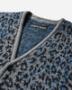 WACKO MARIA Leopard Mohair Cardigan Gray Knitwears Cardigans 25FW-WMK-KN08 GRAY