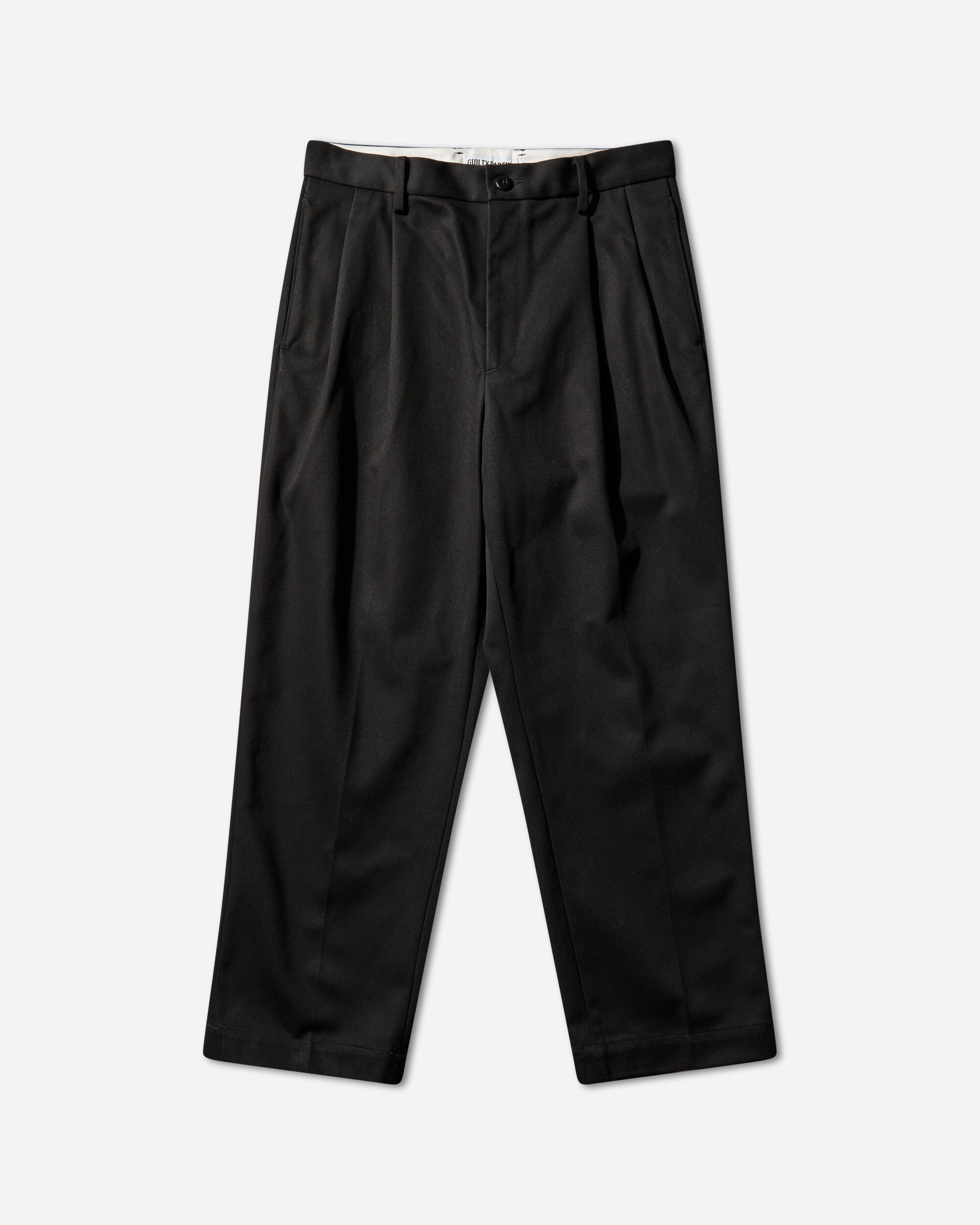 WACKO MARIA Double Pleated Chino Trousers  Type 1 Black Pants Casual 25FW-WMP-PT01 BLACK