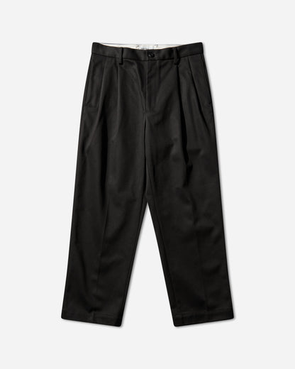 WACKO MARIA Double Pleated Chino Trousers  Type 1 Black Pants Casual 25FW-WMP-PT01 BLACK