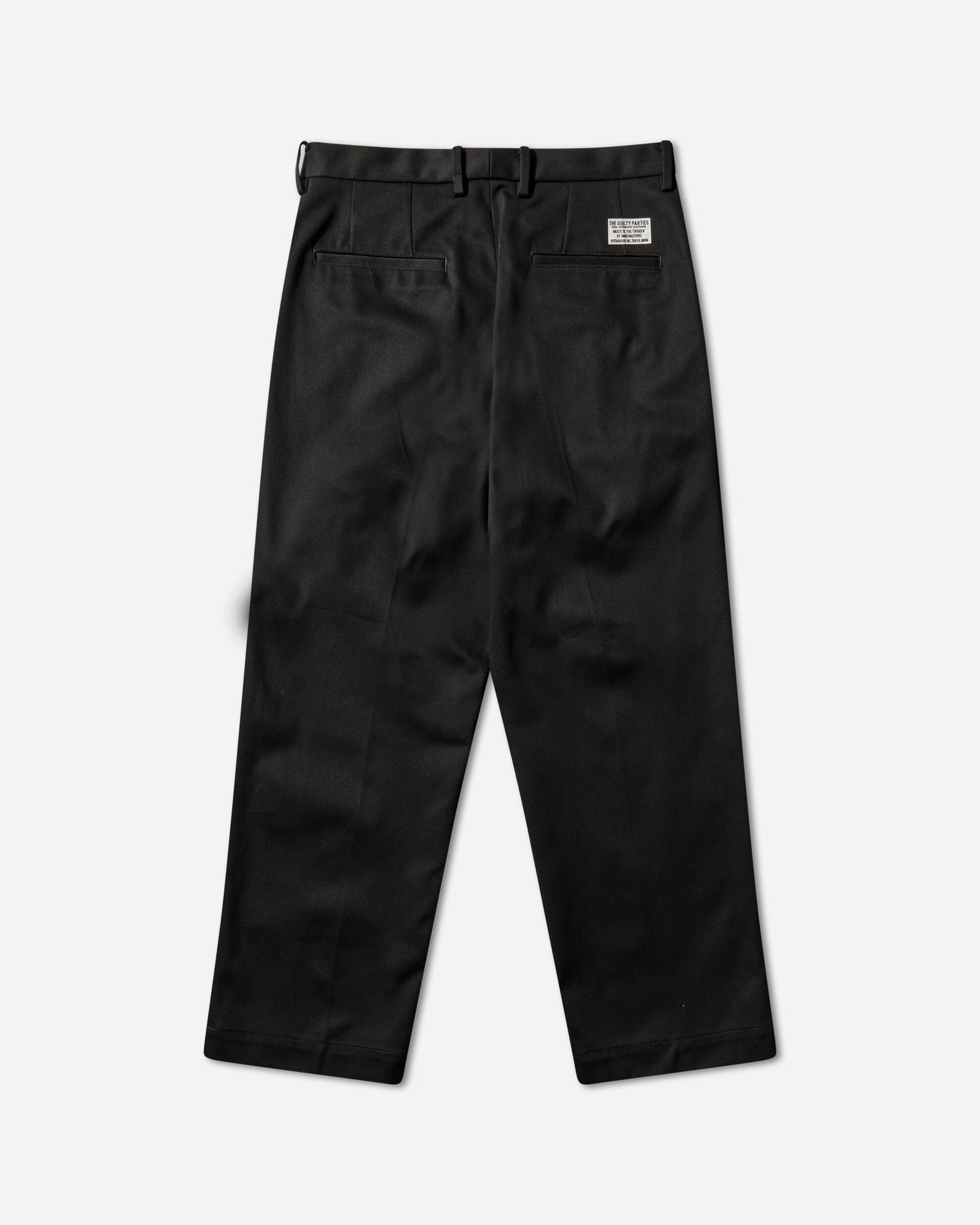 WACKO MARIA Double Pleated Chino Trousers  Type 1 Black Pants Casual 25FW-WMP-PT01 BLACK