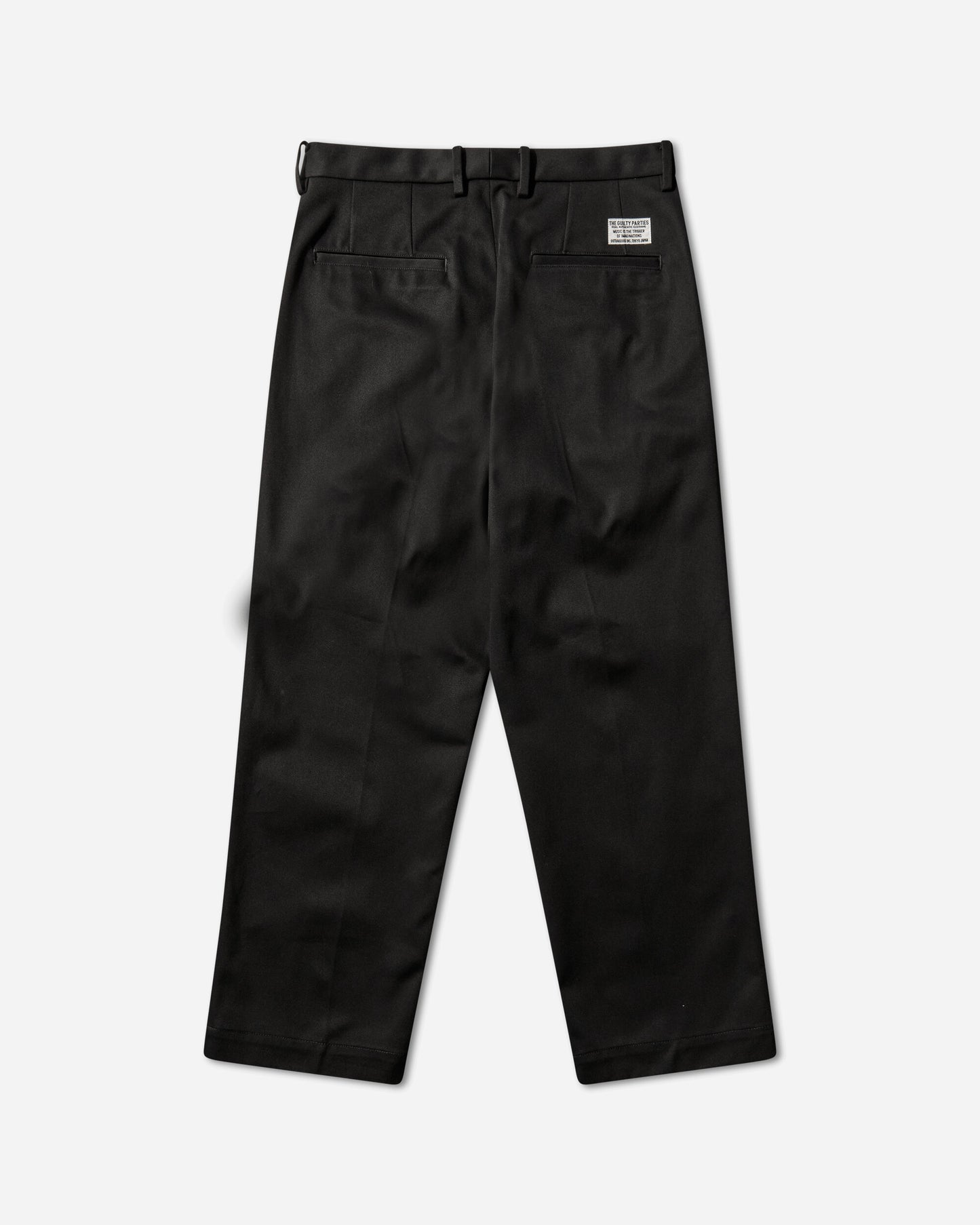 WACKO MARIA Double Pleated Chino Trousers  Type 1 Black Pants Casual 25FW-WMP-PT01 BLACK