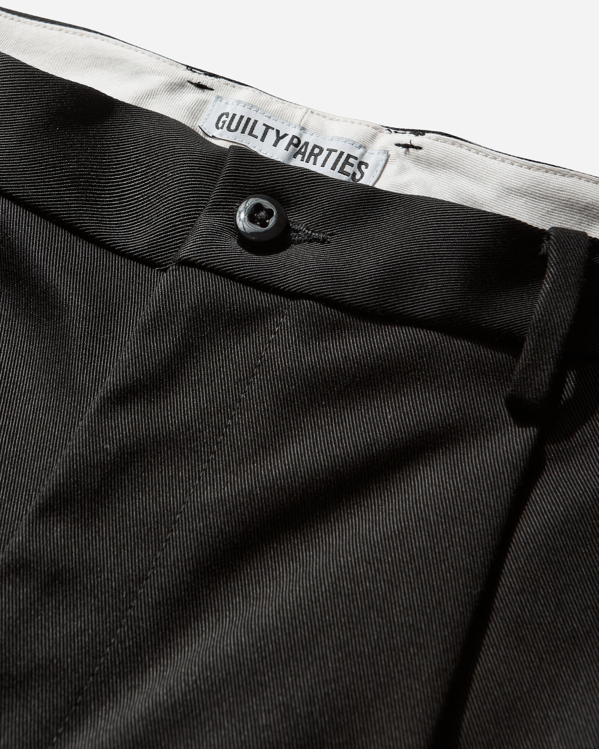 WACKO MARIA Double Pleated Chino Trousers  Type 1 Black Pants Casual 25FW-WMP-PT01 BLACK