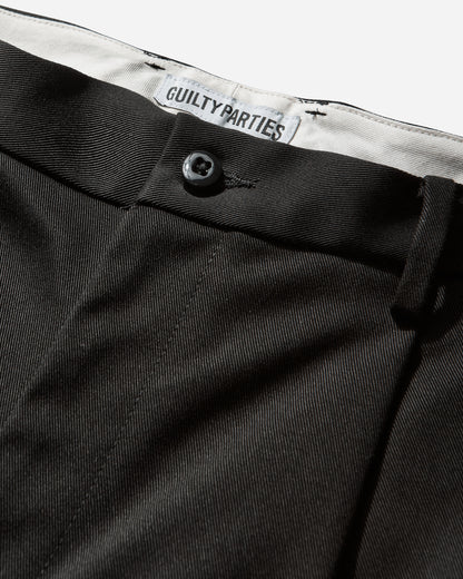 WACKO MARIA Double Pleated Chino Trousers  Type 1 Black Pants Casual 25FW-WMP-PT01 BLACK