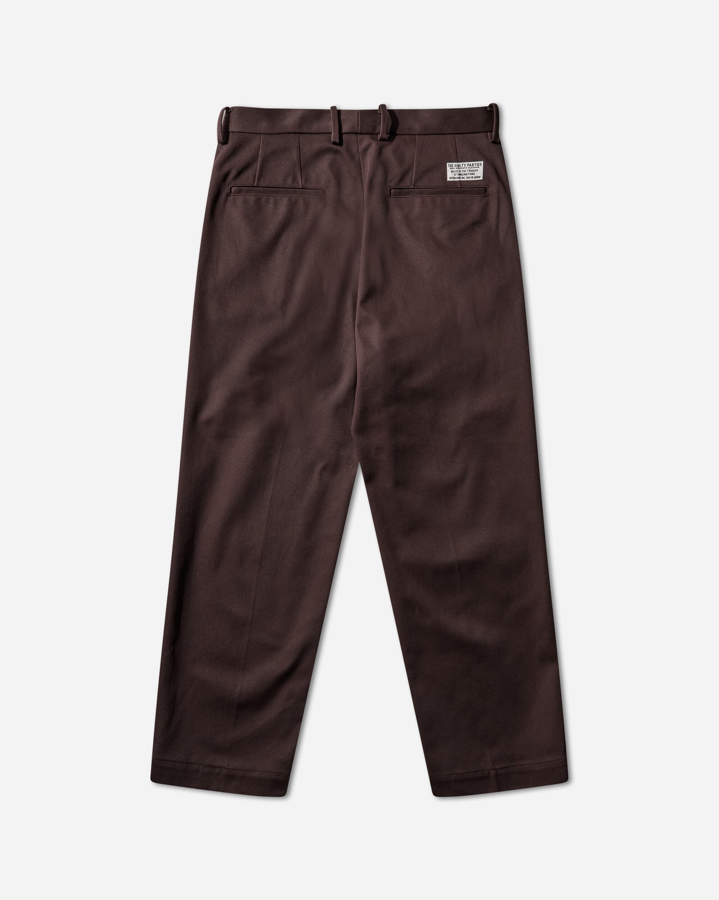 WACKO MARIA Double Pleated Chino Trousers  Type 1 Burgundy Pants Casual 25FW-WMP-PT01 BURGUNDY