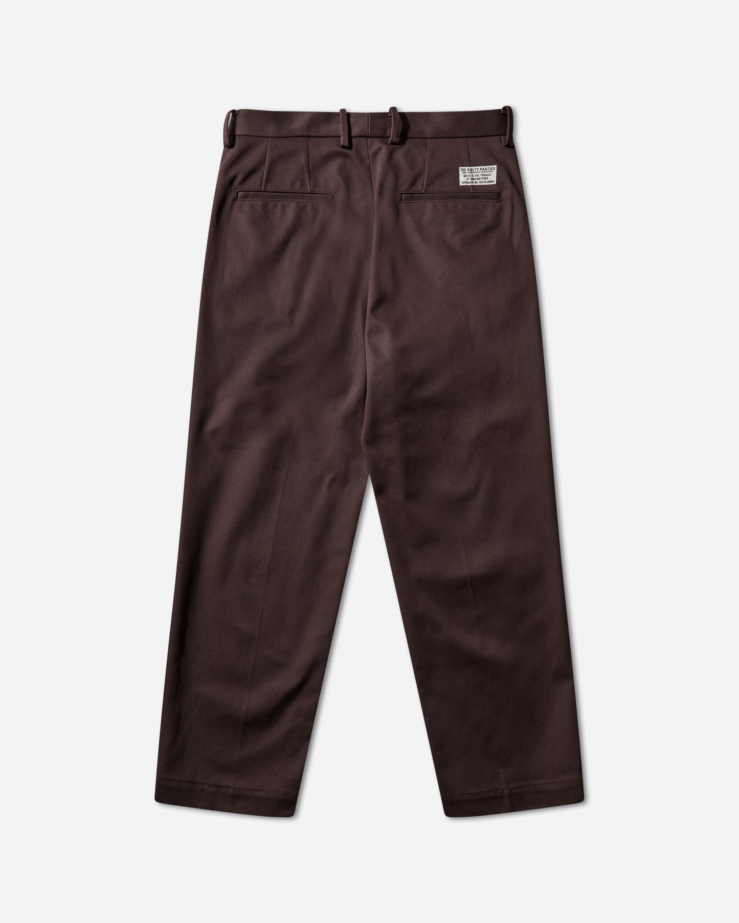 WACKO MARIA Double Pleated Chino Trousers  Type 1 Burgundy Pants Casual 25FW-WMP-PT01 BURGUNDY