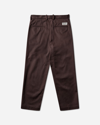 WACKO MARIA Double Pleated Chino Trousers  Type 1 Burgundy Pants Casual 25FW-WMP-PT01 BURGUNDY