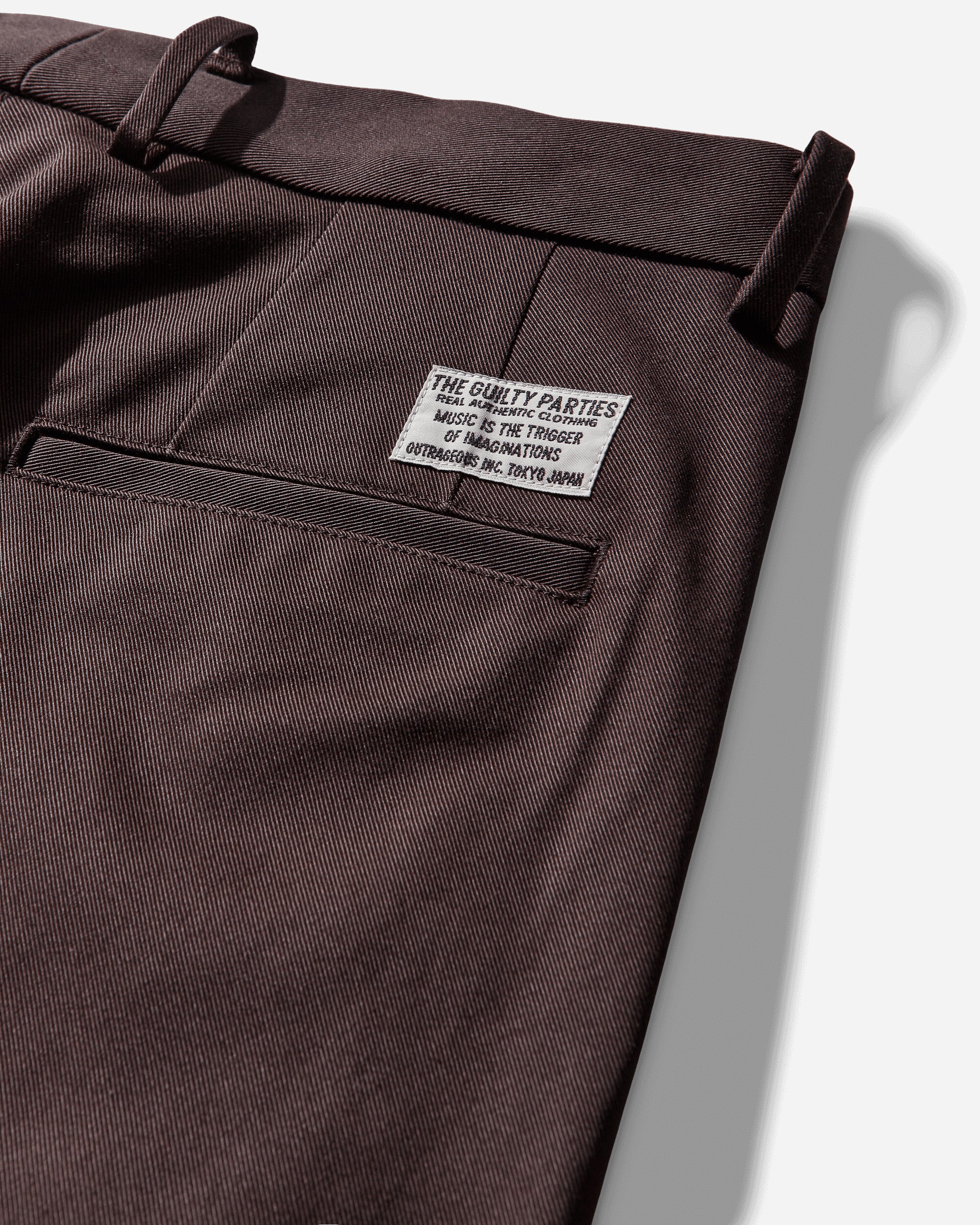 WACKO MARIA Double Pleated Chino Trousers  Type 1 Burgundy Pants Casual 25FW-WMP-PT01 BURGUNDY