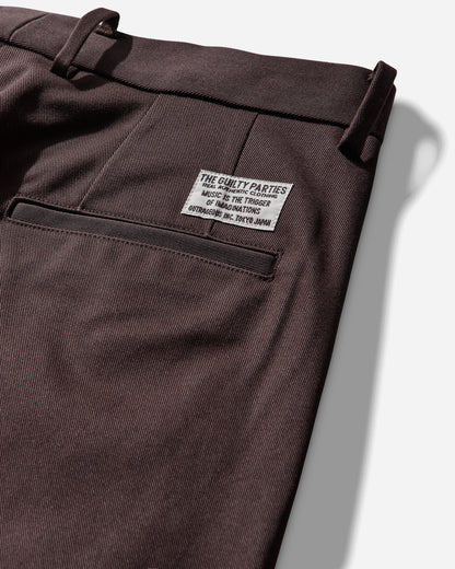WACKO MARIA Double Pleated Chino Trousers  Type 1 Burgundy Pants Casual 25FW-WMP-PT01 BURGUNDY