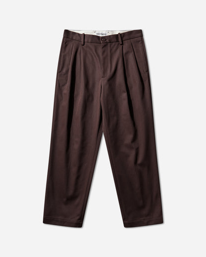 WACKO MARIA Double Pleated Chino Trousers  Type 1 Burgundy Pants Casual 25FW-WMP-PT01 BURGUNDY