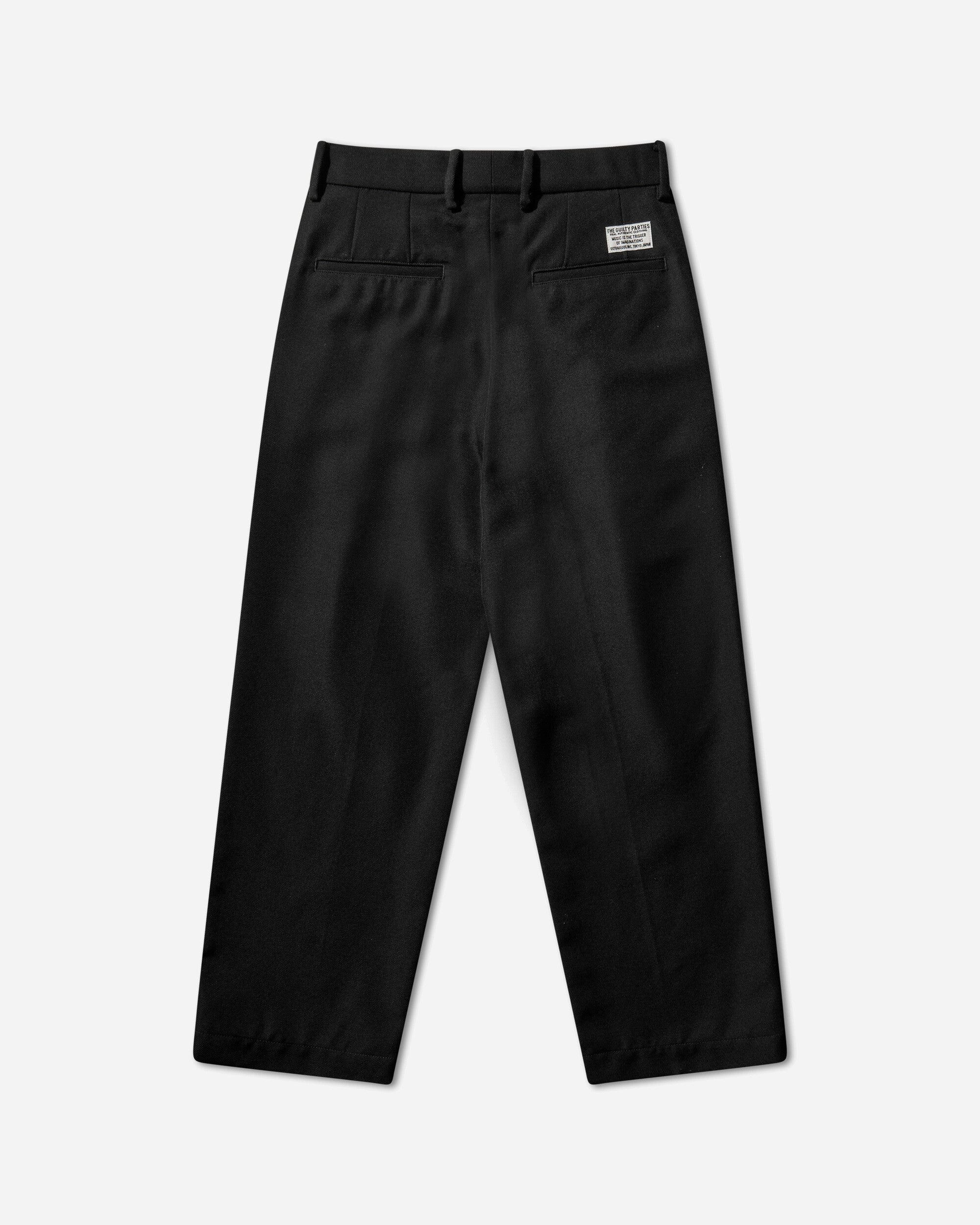 WACKO MARIA Double Pleated Chino Trousers  Type 2 Black Pants Casual 25FW-WMP-PT02 BLACK
