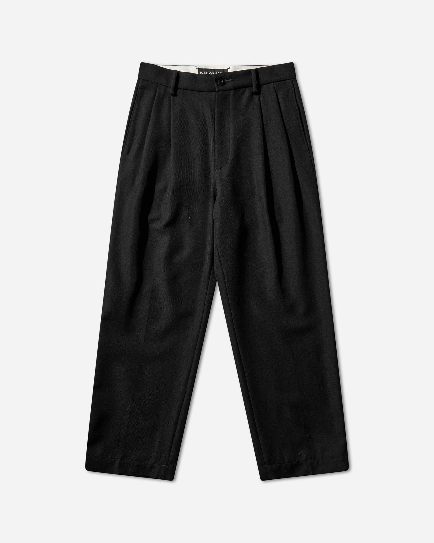 WACKO MARIA Double Pleated Chino Trousers  Type 2 Black Pants Casual 25FW-WMP-PT02 BLACK