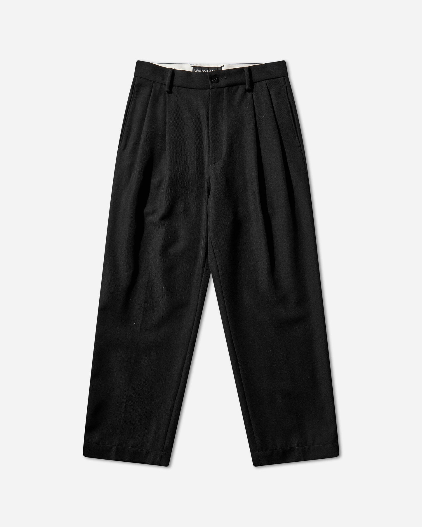 WACKO MARIA Double Pleated Chino Trousers  Type 2 Black Pants Casual 25FW-WMP-PT02 BLACK