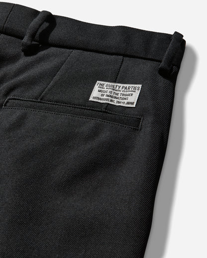 WACKO MARIA Double Pleated Chino Trousers  Type 2 Black Pants Casual 25FW-WMP-PT02 BLACK