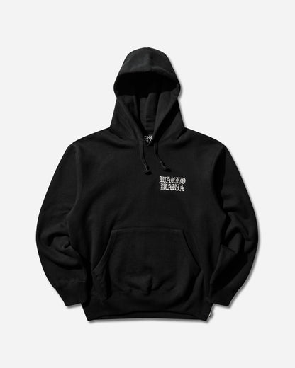 WACKO MARIA Heavy Weight Pullover Hooded Sweat Shirt  Type 1 Black Sweatshirts Hoodies 25FW-WMC-SS03 BLACK