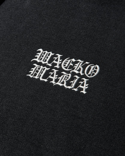 WACKO MARIA Heavy Weight Pullover Hooded Sweat Shirt  Type 1 Black Sweatshirts Hoodies 25FW-WMC-SS03 BLACK