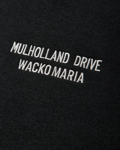 WACKO MARIA Mulholland Drive/Heavy Weight Pullover Hooded Sweat Shirt Black Sweatshirts Hoodies MD-WM-SS01 BLACK