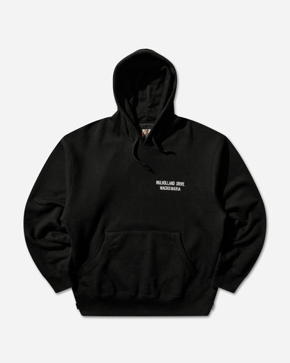 WACKO MARIA Mulholland Drive/Heavy Weight Pullover Hooded Sweat Shirt Black Sweatshirts Hoodies MD-WM-SS01 BLACK