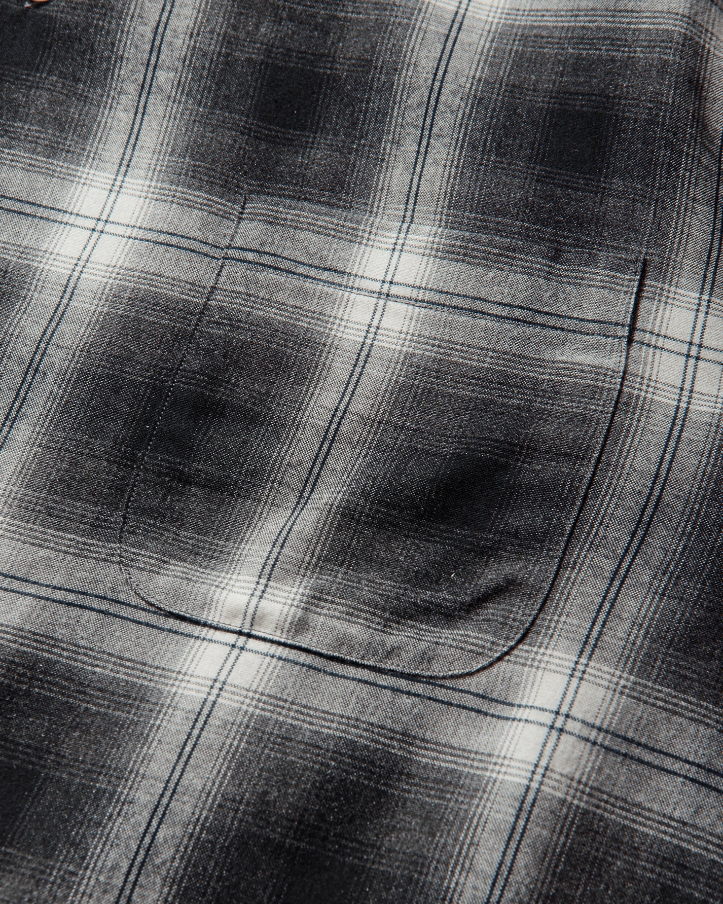 WACKO MARIA Ombre Check Open Collar Shirt L/S (Type-1) Gray Shirts Longsleeve Shirt 26SS-WMS-OC11 GRAY