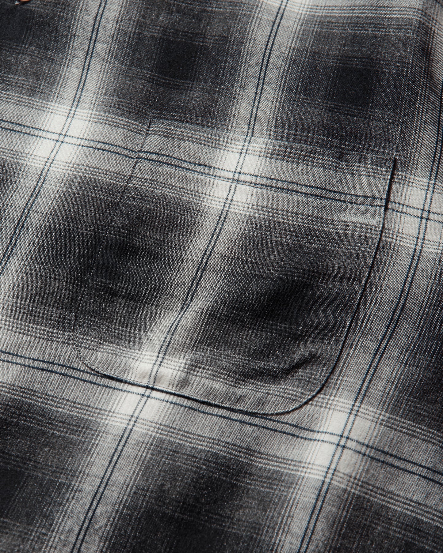 WACKO MARIA Ombre Check Open Collar Shirt L/S (Type-1) Gray Shirts Longsleeve Shirt 26SS-WMS-OC11 GRAY