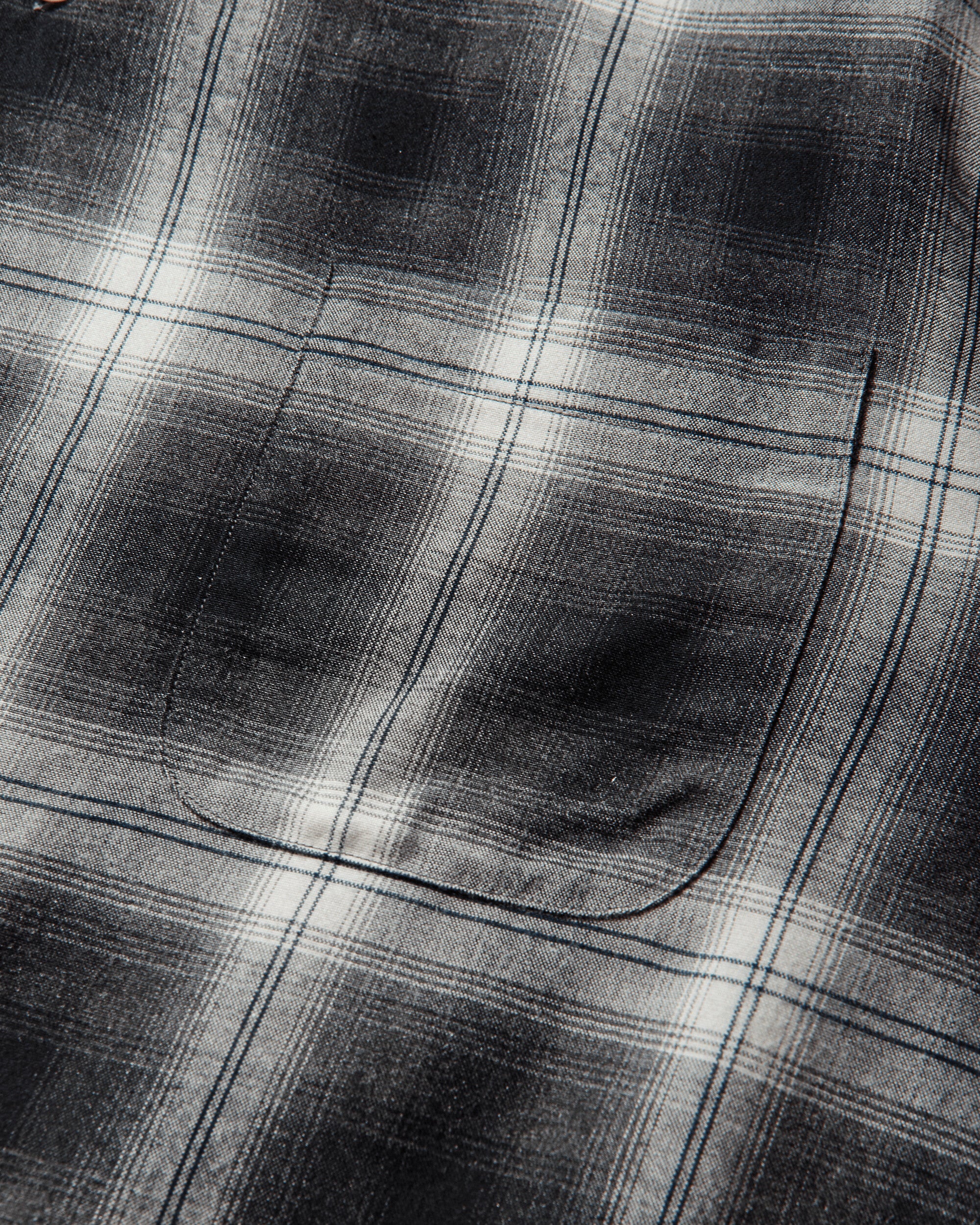 WACKO MARIA Ombre Check Open Collar Shirt L/S (Type-1) Gray Shirts Longsleeve Shirt 26SS-WMS-OC11 GRAY