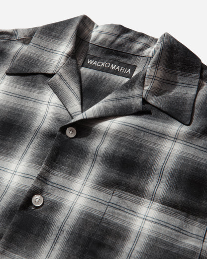 WACKO MARIA Ombre Check Open Collar Shirt L/S (Type-1) Gray Shirts Longsleeve Shirt 26SS-WMS-OC11 GRAY
