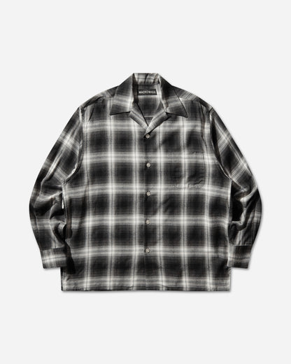 WACKO MARIA Ombre Check Open Collar Shirt L/S (Type-1) Gray Shirts Longsleeve Shirt 26SS-WMS-OC11 GRAY