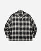 WACKO MARIA Ombre Check Open Collar Shirt L/S (Type-1) Gray Shirts Longsleeve Shirt 26SS-WMS-OC11 GRAY