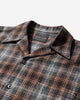 WACKO MARIA Wool Ombre Check Open Collar Shirt Ls  Type 2 Gray Orange Shirts Longsleeve Shirt 25FW-WMS-PE02 GRAY-ORANGE