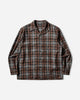 WACKO MARIA Wool Ombre Check Open Collar Shirt Ls  Type 2 Gray Orange Shirts Longsleeve Shirt 25FW-WMS-PE02 GRAY-ORANGE