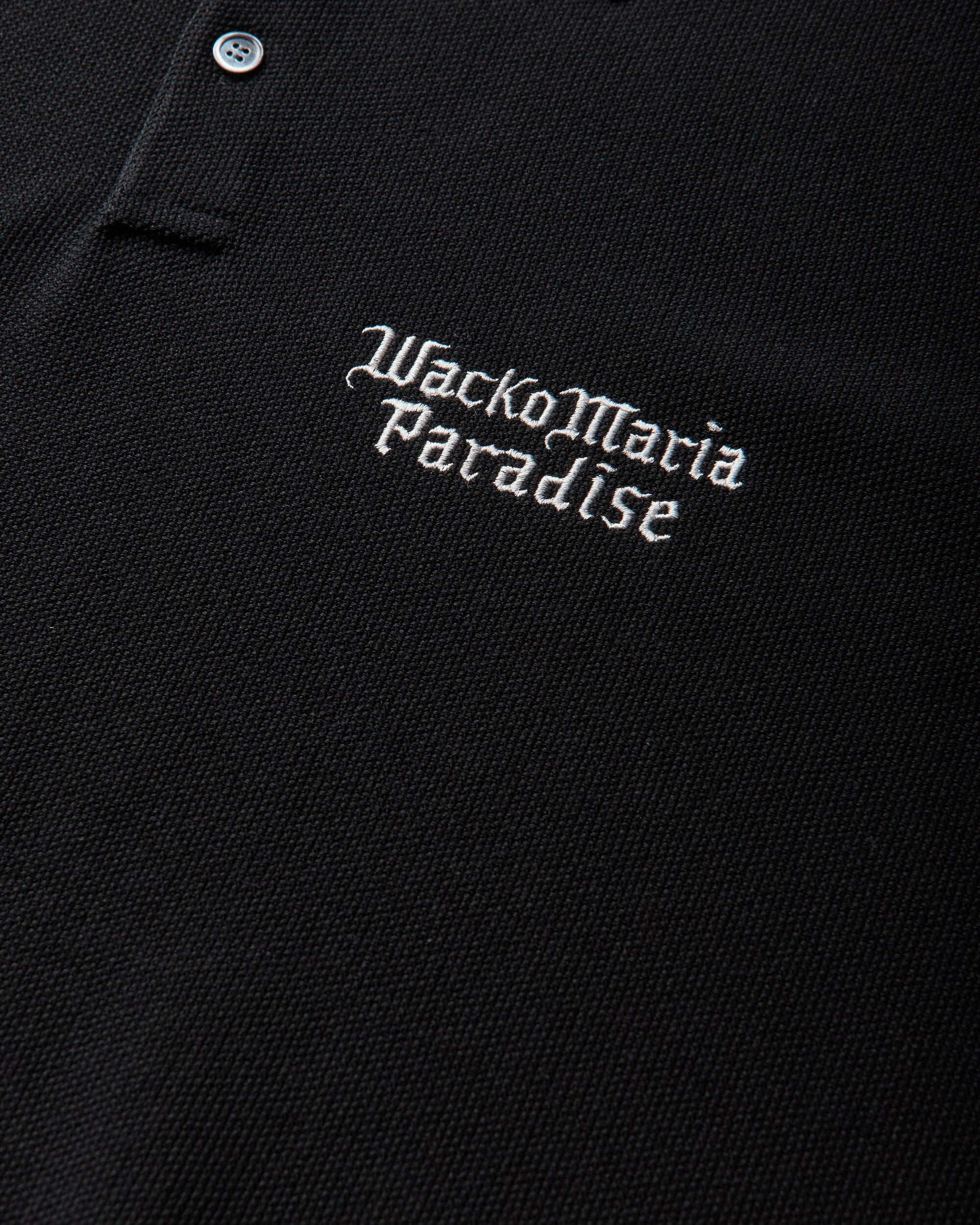 WACKO MARIA Knit Polo Shirt Black T-Shirts Polo 26SS-WMK-KN06 BLACK