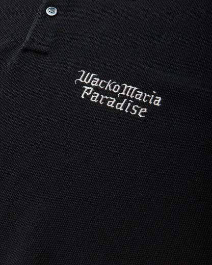 WACKO MARIA Knit Polo Shirt Black T-Shirts Polo 26SS-WMK-KN06 BLACK