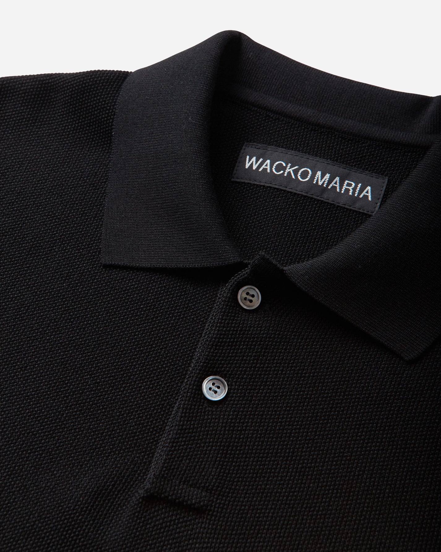 WACKO MARIA Knit Polo Shirt Black T-Shirts Polo 26SS-WMK-KN06 BLACK