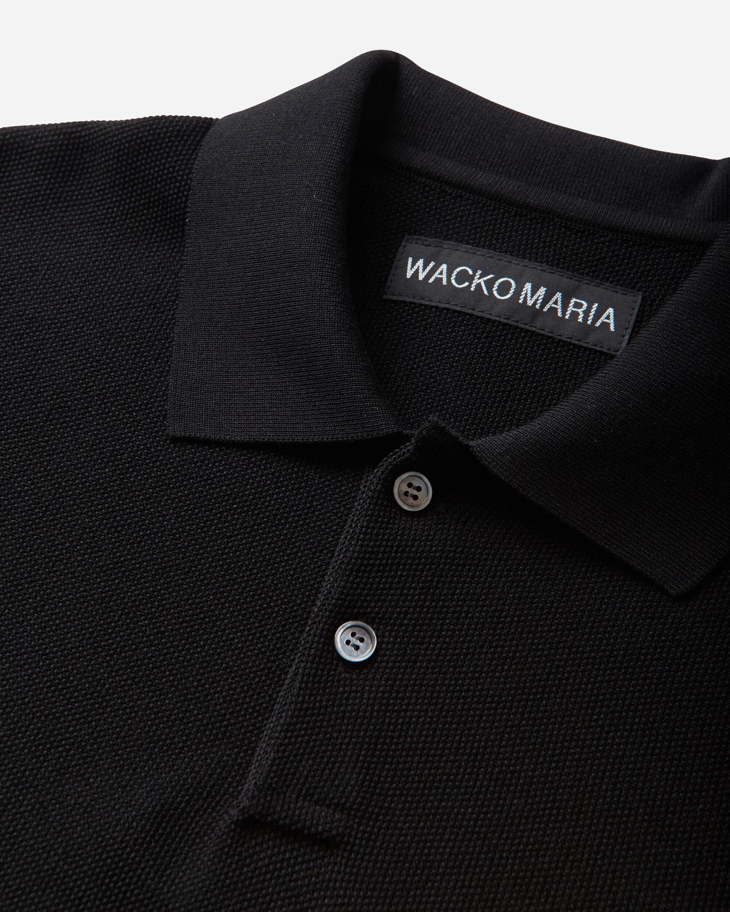 WACKO MARIA Knit Polo Shirt Black T-Shirts Polo 26SS-WMK-KN06 BLACK