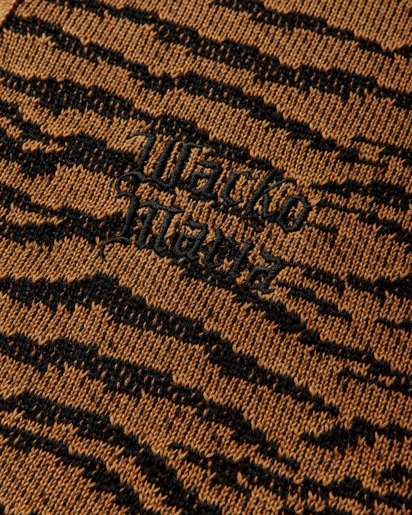 WACKO MARIA Tiger Knit Polo Shirt Orange T-Shirts Polo 26SS-WMK-KN05 ORANGE