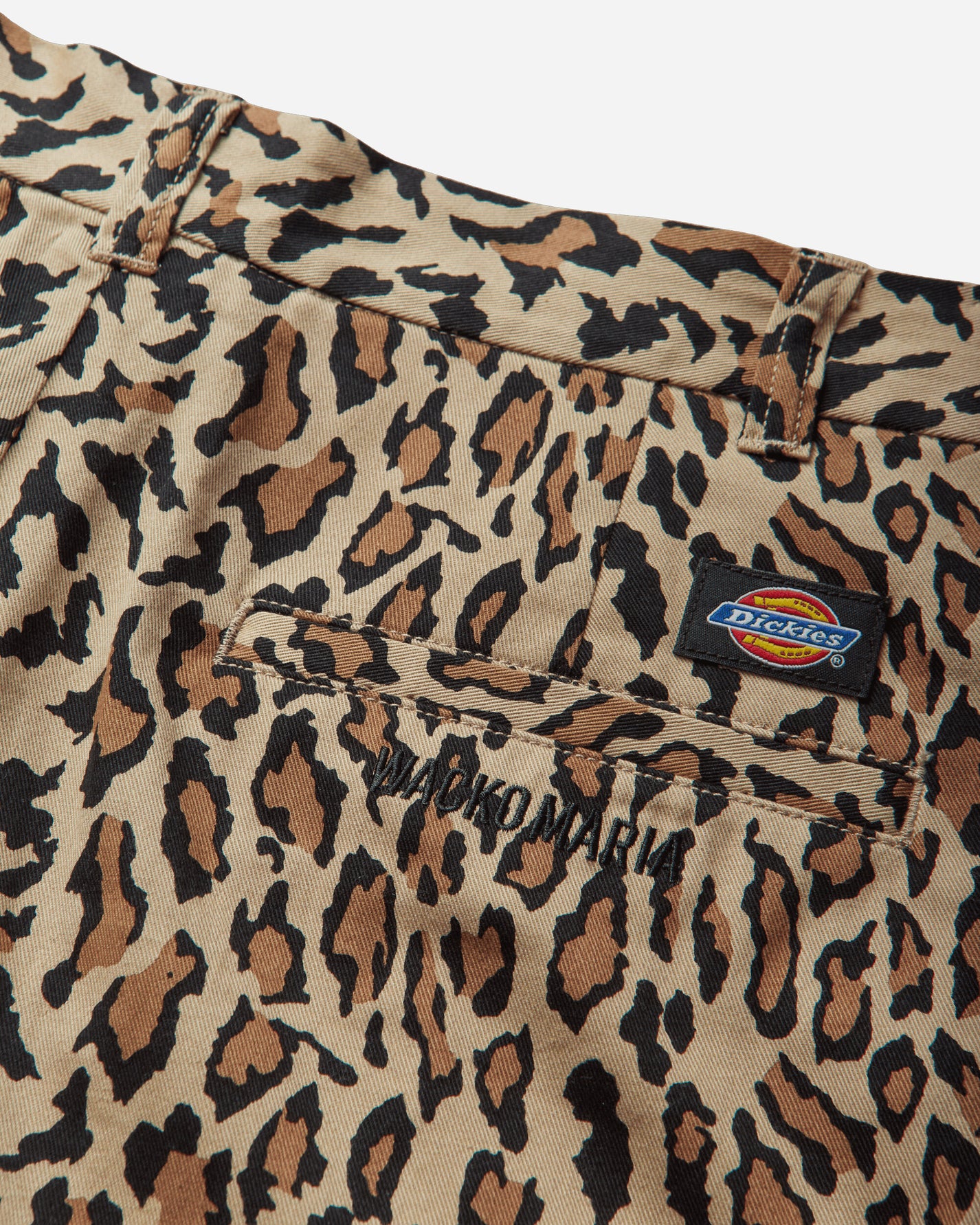 WACKO MARIA Dickies/Leopard Pleated Short Trousers Beige Shorts Short 26SS-WMP-DC03 BEIGE