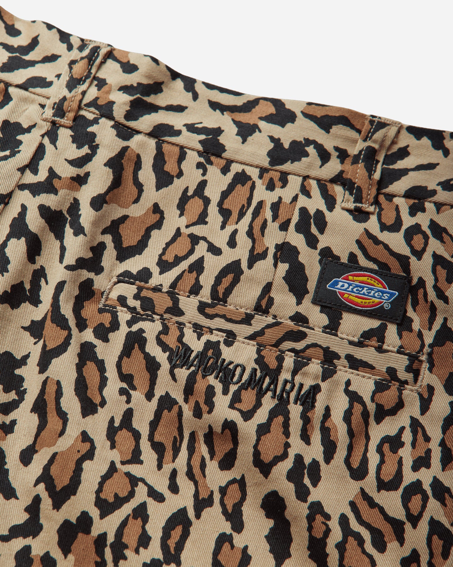 WACKO MARIA Dickies/Leopard Pleated Short Trousers Beige Shorts Short 26SS-WMP-DC03 BEIGE