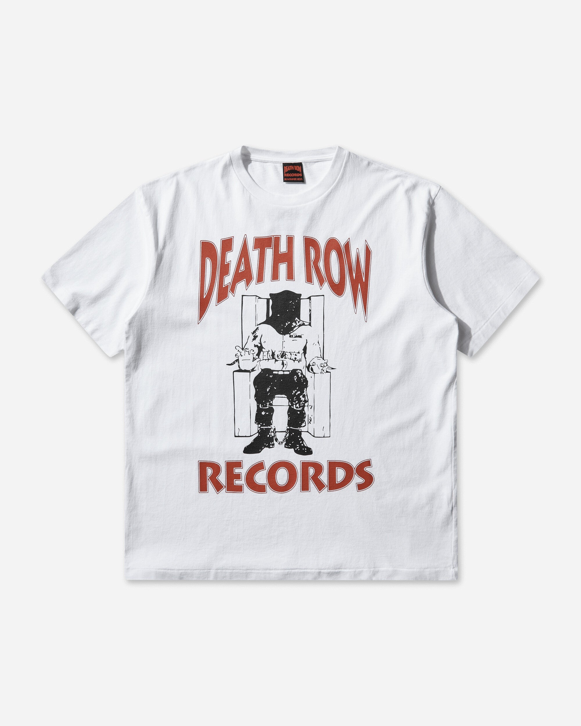 WACKO MARIA Death Row Records  Washed Heavy Weight Crew Neck T Shirt White T-Shirts Shortsleeve DEATHROW-WM-WT01 WHITE