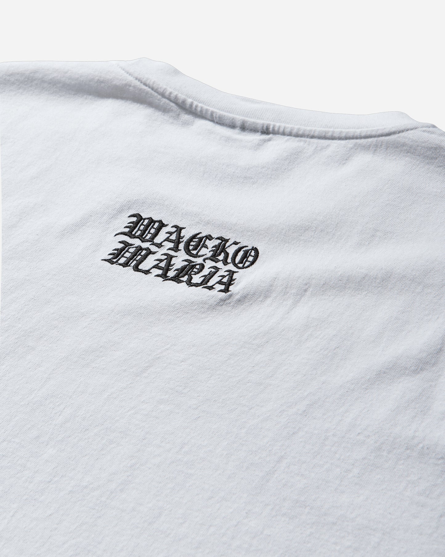 WACKO MARIA Death Row Records  Washed Heavy Weight Crew Neck T Shirt White T-Shirts Shortsleeve DEATHROW-WM-WT01 WHITE