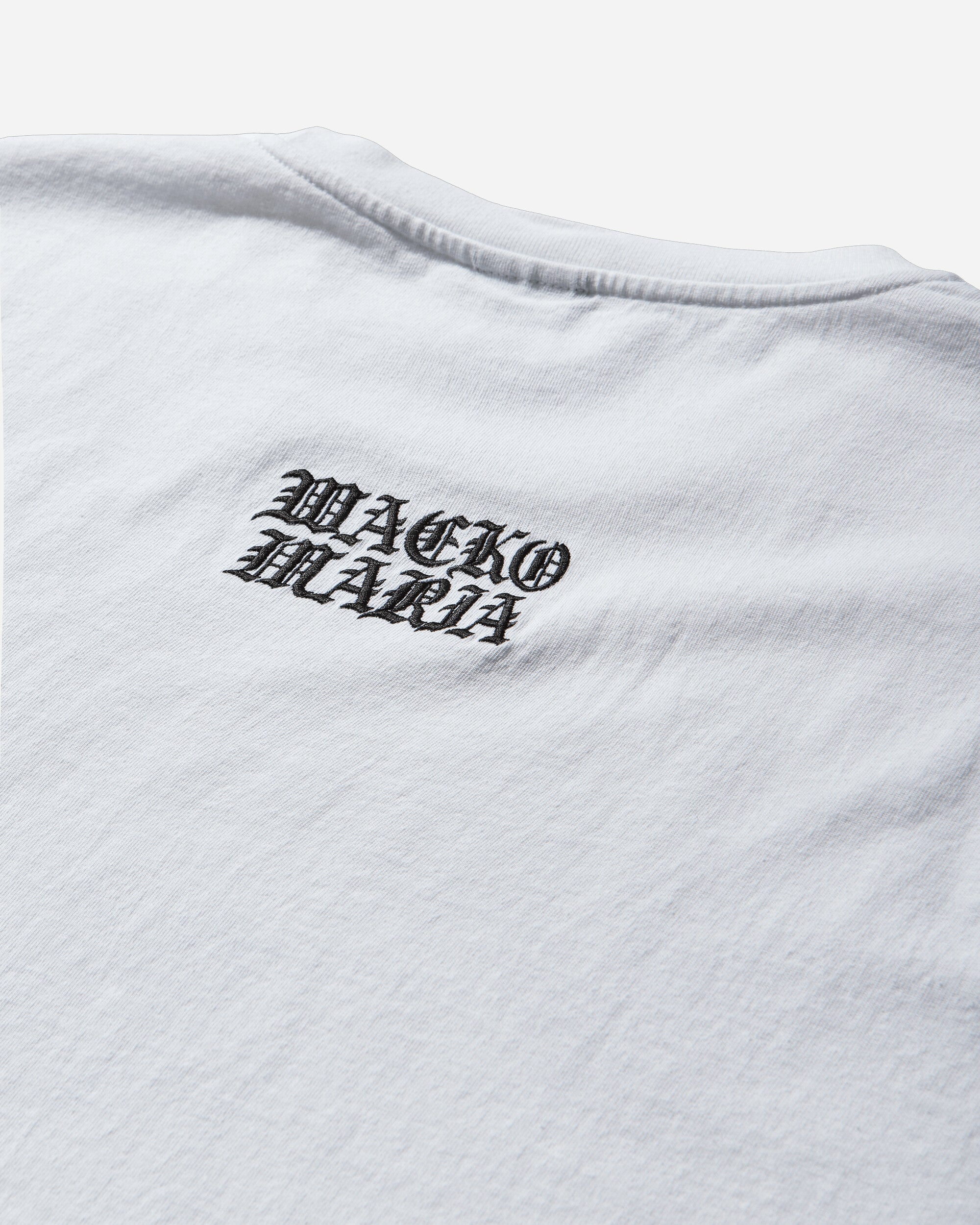 WACKO MARIA Death Row Records  Washed Heavy Weight Crew Neck T Shirt White T-Shirts Shortsleeve DEATHROW-WM-WT01 WHITE