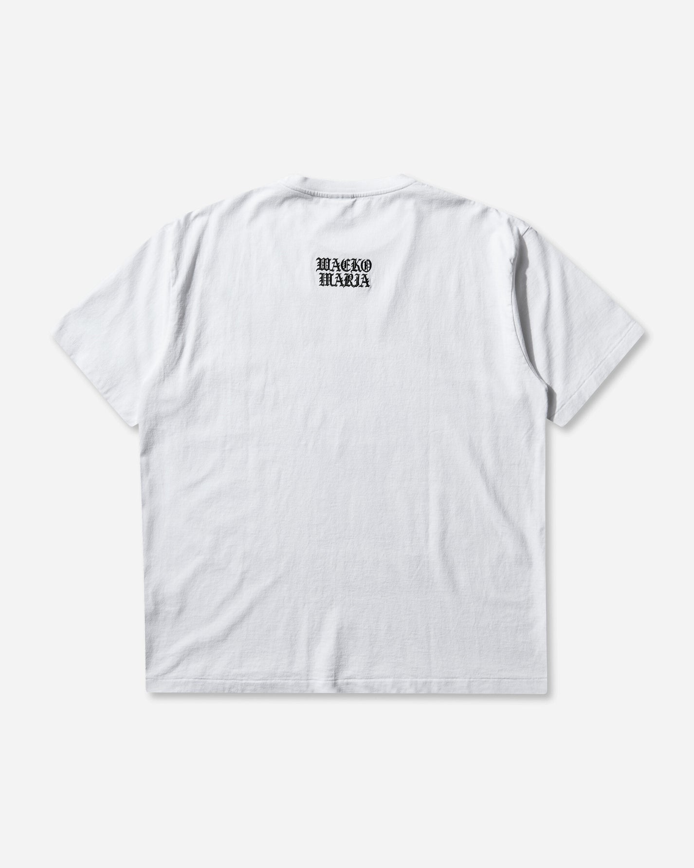 WACKO MARIA Death Row Records  Washed Heavy Weight Crew Neck T Shirt White T-Shirts Shortsleeve DEATHROW-WM-WT01 WHITE