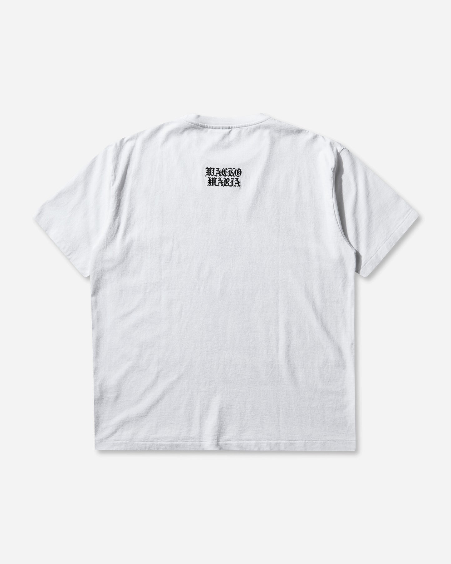 WACKO MARIA Death Row Records  Washed Heavy Weight Crew Neck T Shirt White T-Shirts Shortsleeve DEATHROW-WM-WT01 WHITE