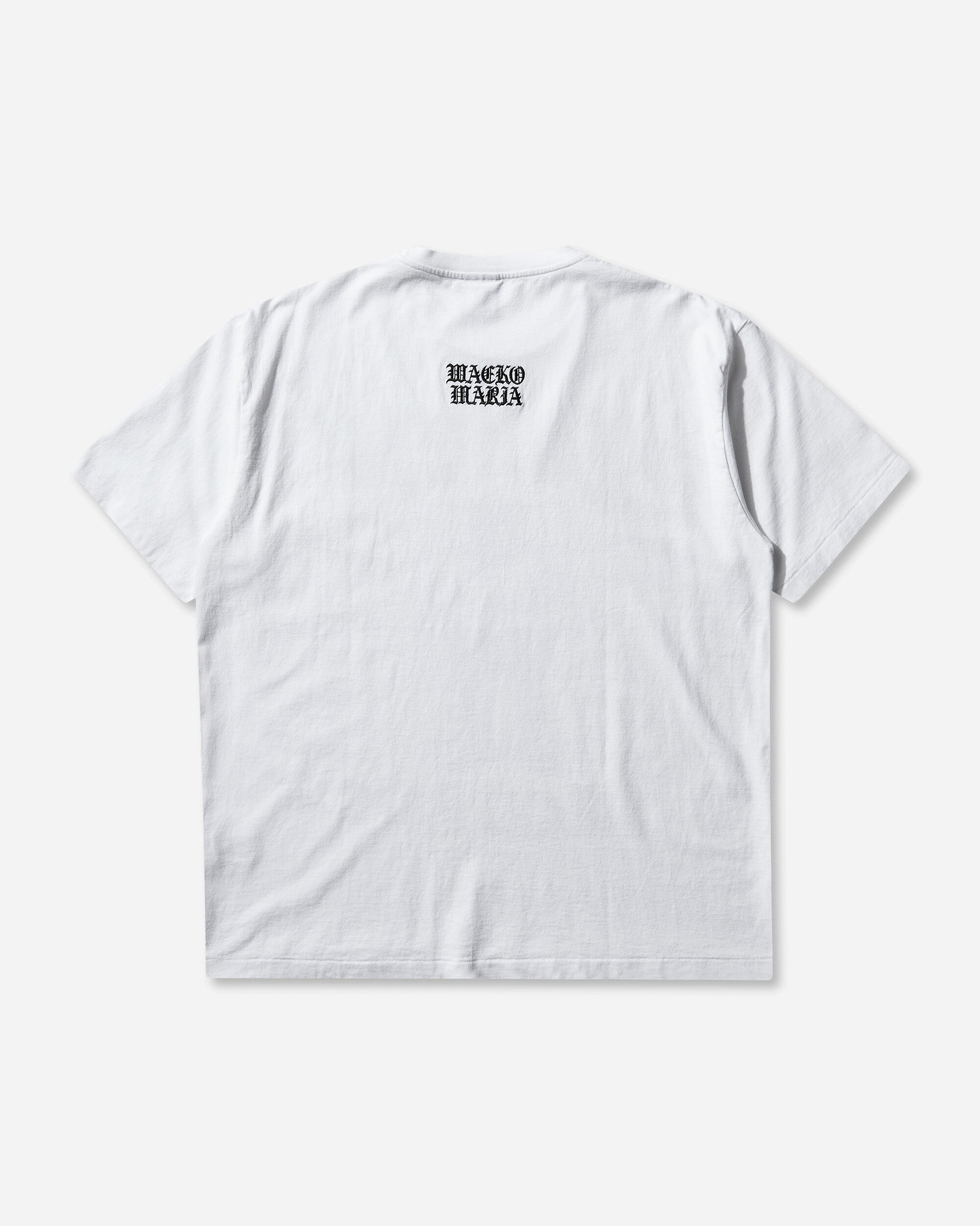 WACKO MARIA Death Row Records  Washed Heavy Weight Crew Neck T Shirt White T-Shirts Shortsleeve DEATHROW-WM-WT01 WHITE