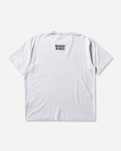 WACKO MARIA Death Row Records  Washed Heavy Weight Crew Neck T Shirt White T-Shirts Shortsleeve DEATHROW-WM-WT01 WHITE