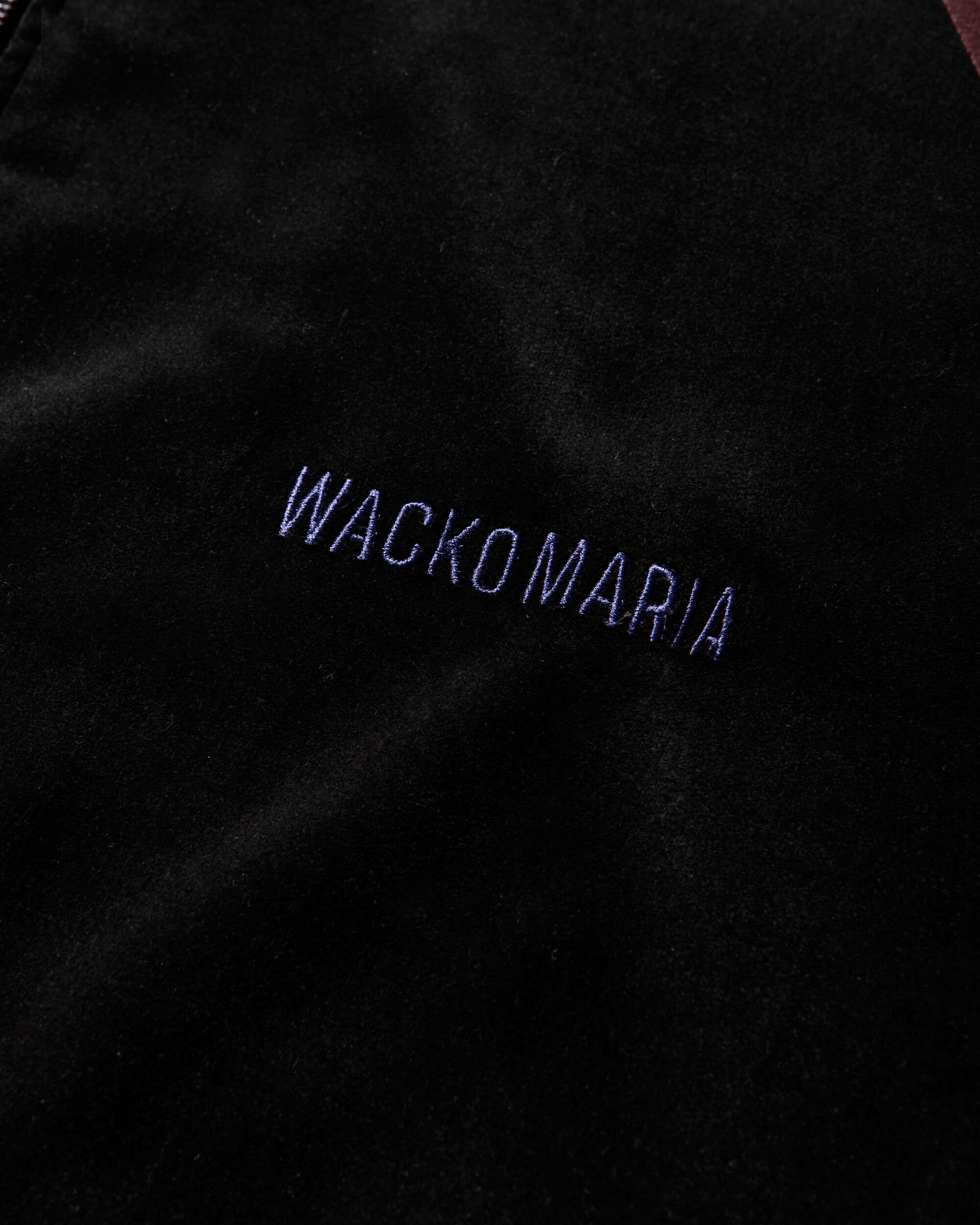 WACKO MARIA Velveteen Track Jacket  Type 1 Black Sweatshirts Track Tops 25FW-WMO-TJ01 BLACK