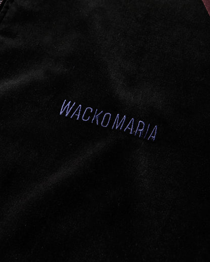 WACKO MARIA Velveteen Track Jacket  Type 1 Black Sweatshirts Track Tops 25FW-WMO-TJ01 BLACK